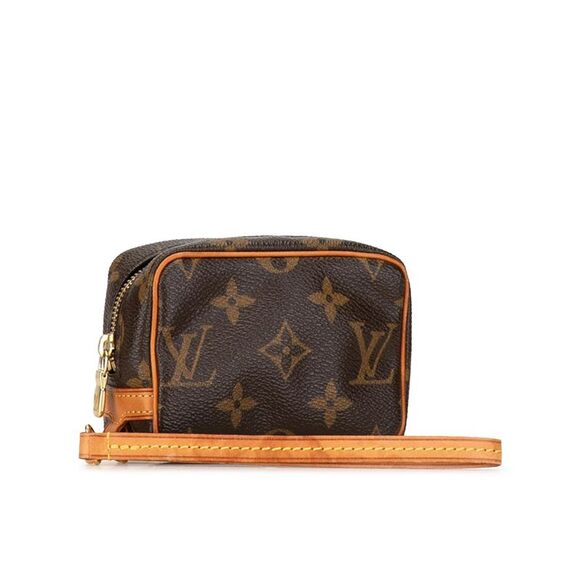 Pre Loved Louis Vuitton Pochette Accessoires Monogram Canvas Wallet Women Brown - Picture 2 of 8